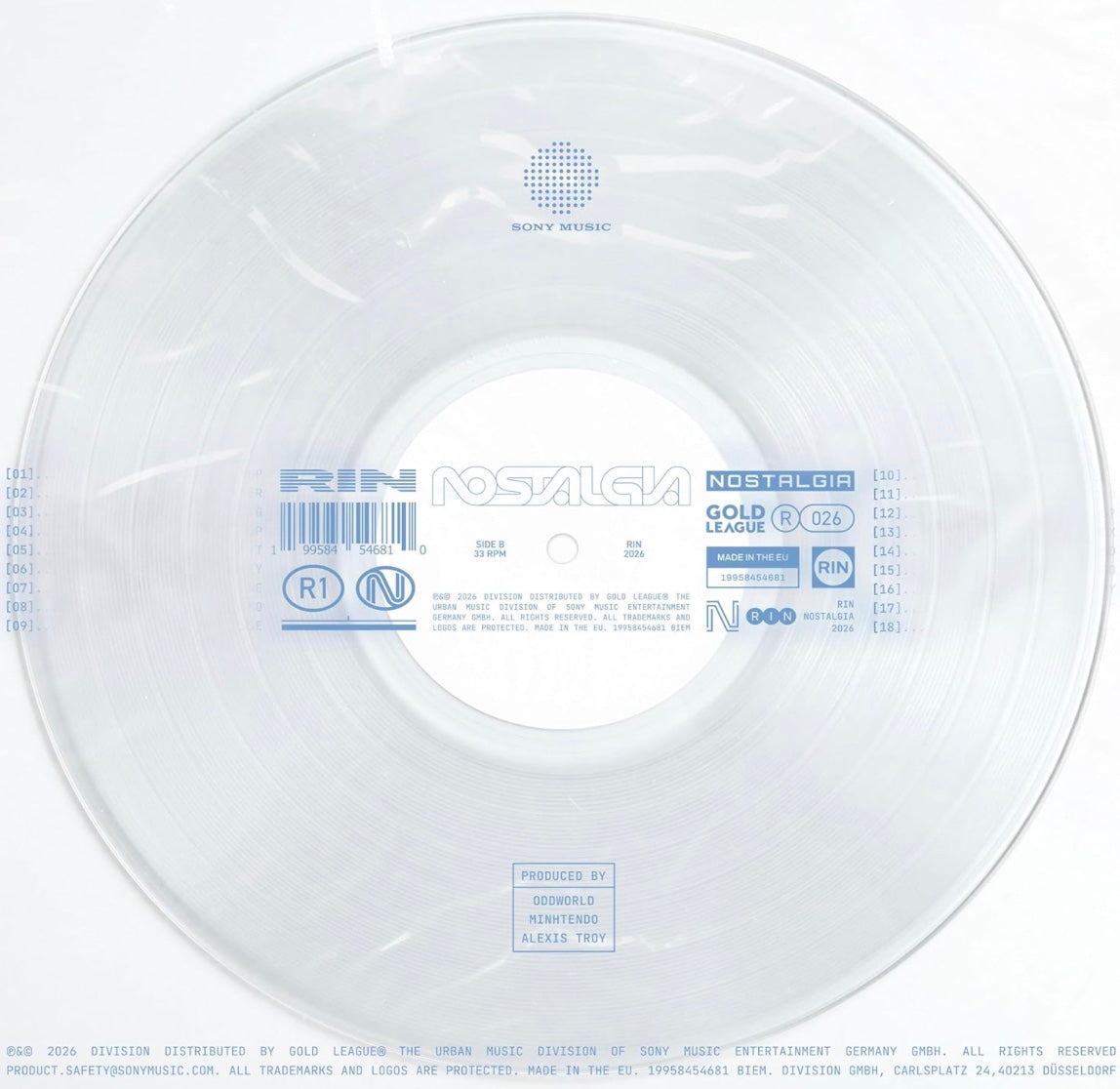 RIN - NOSTALGIA (LP White Vinyl)