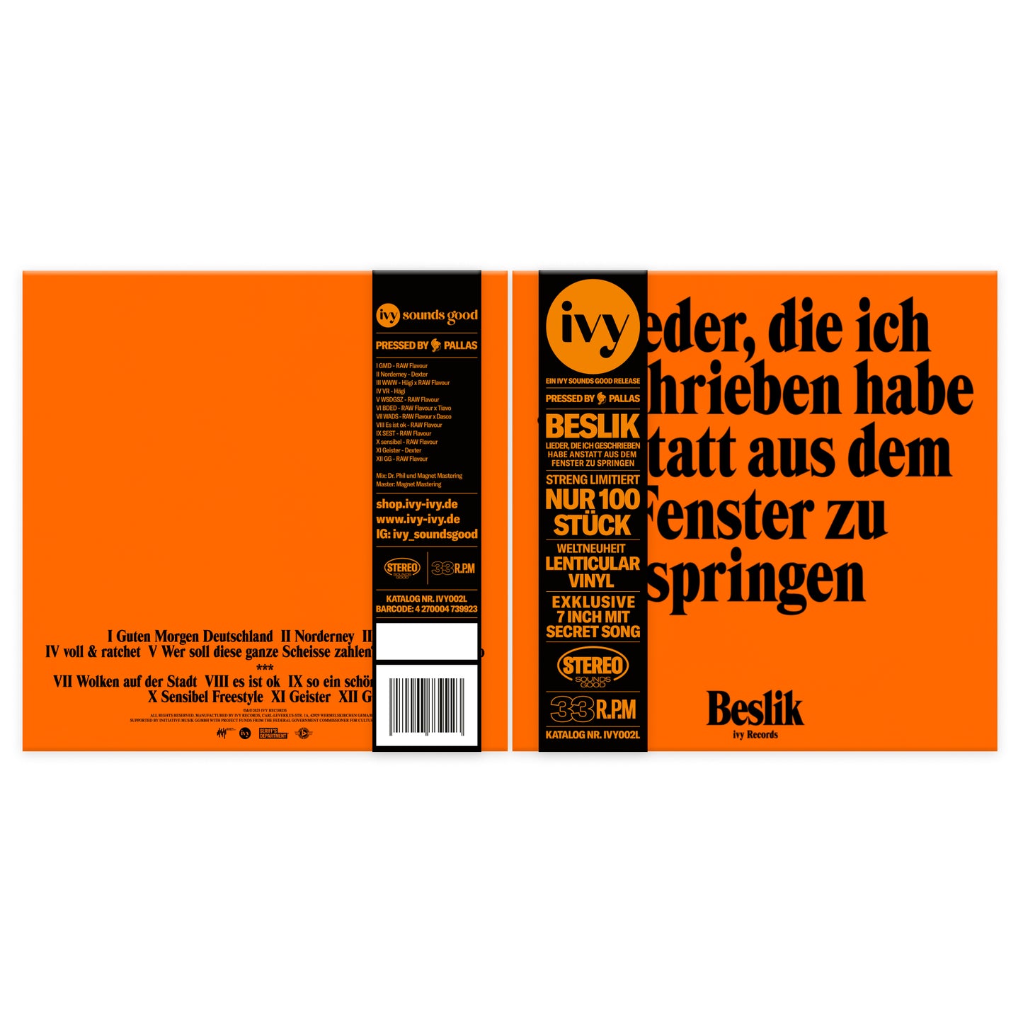 Beslik - Lieder, die ich geschrieben habe anstatt aus dem Fenster zu springen (Lenticular Vinyl + 7")
