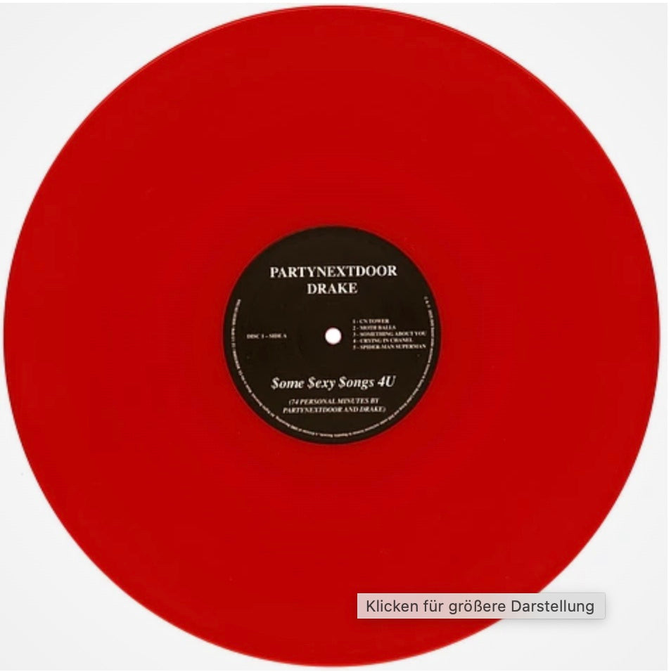 Drake X Partynextdoor - $ome $exy $ongs 4 U (2LP Opaque Red Color)