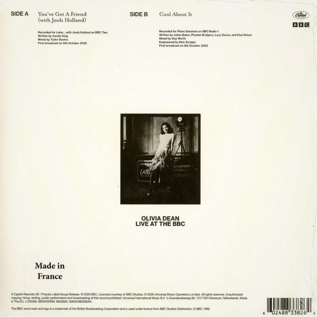 Olivia Dean - BBC Radio 1 Live Lounge (7" Single RSD Vinyl)